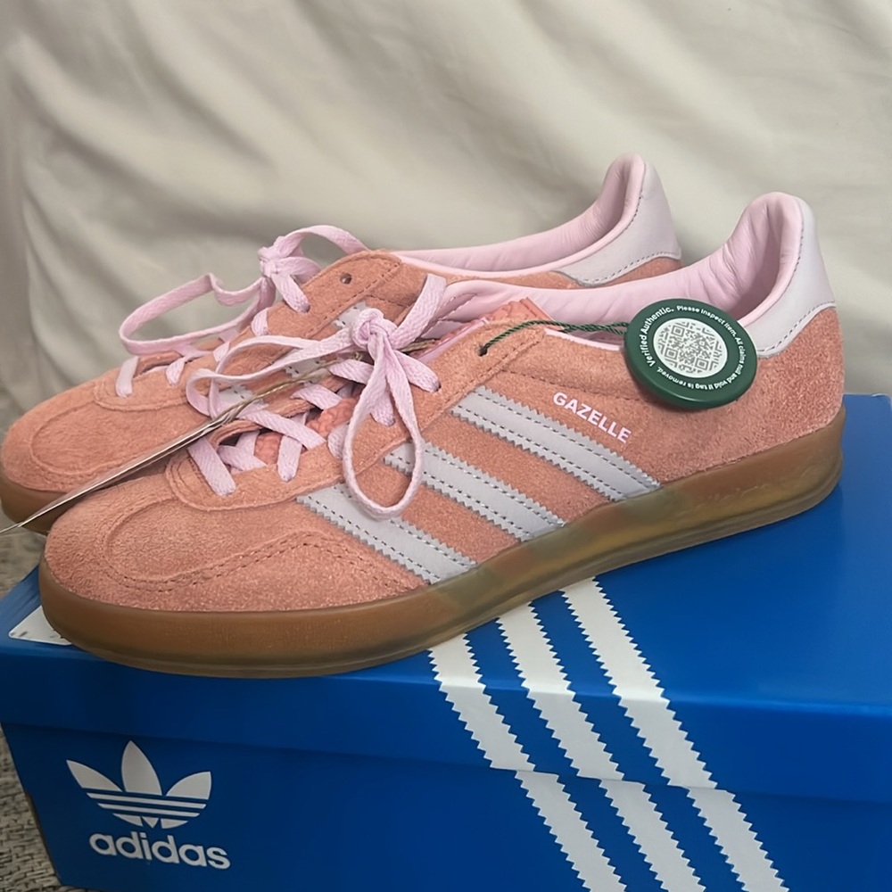 Pink Adidas Gazelles
